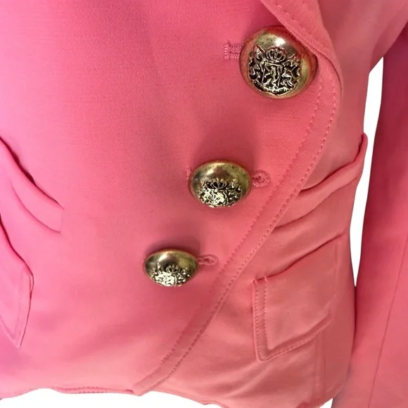 Smythe Wrap Pink Tailored Blazer with Textured Fabric Size 8 (Medium) - Picture 7 of 9